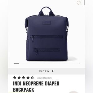 Dagne Dover Indi Neoprene Diaper Backpack - Navy - Large